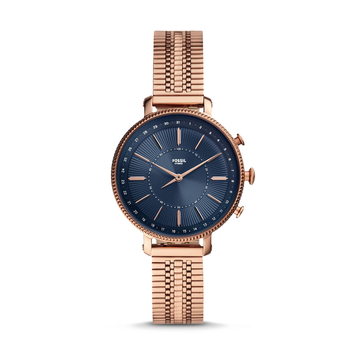smartwatch fossil rose gold