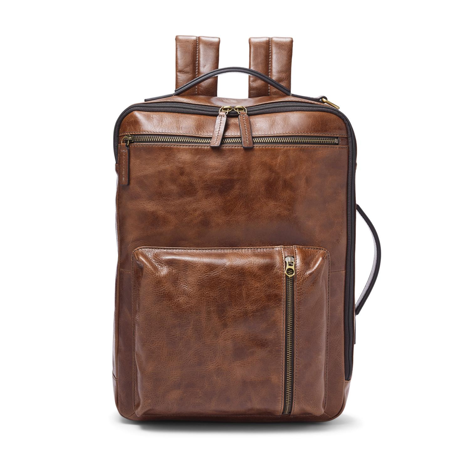 Fossil Leather Buckner Convertible Backpack in Brown for Men Lyst