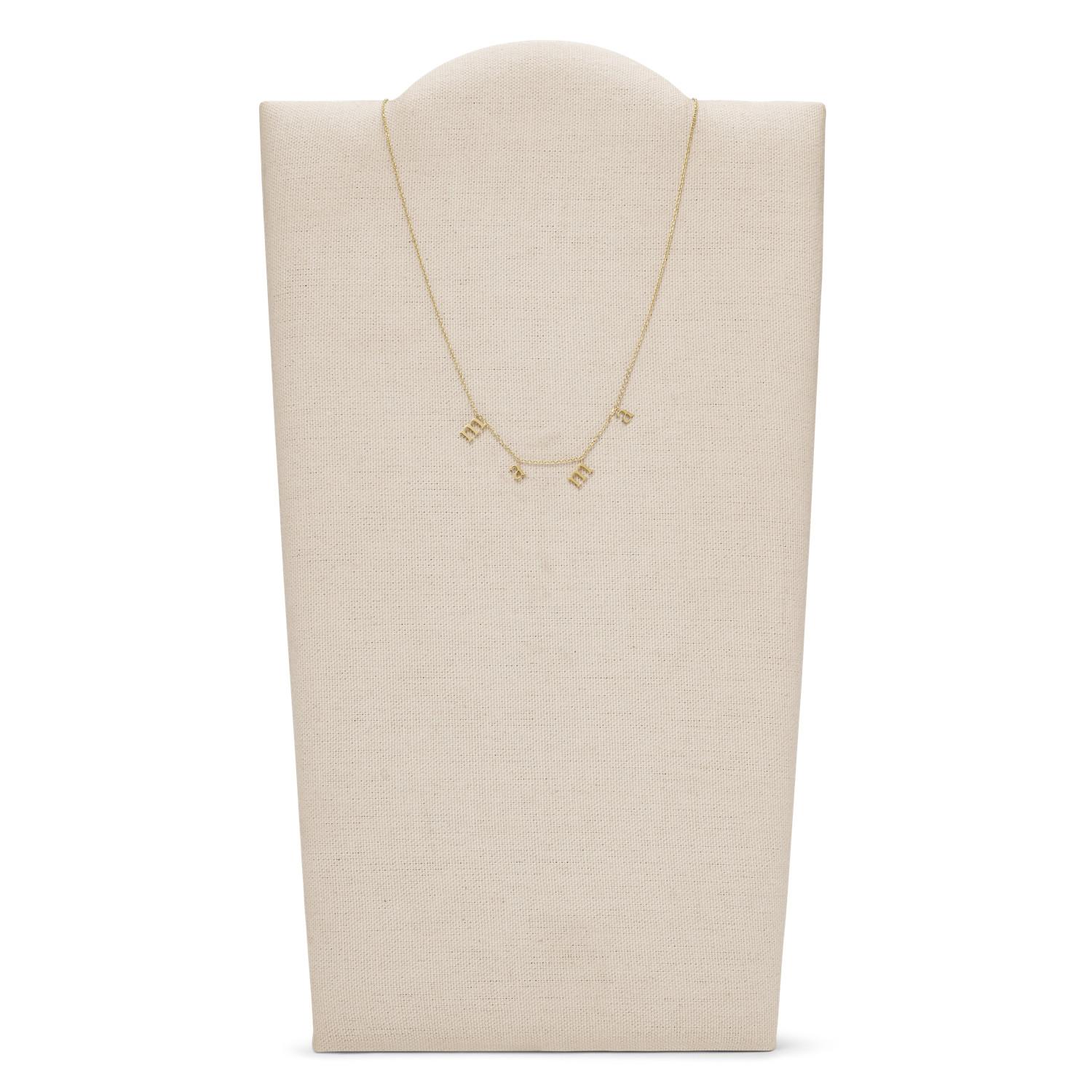 Fossil Mama Gold-tone Stainless Steel Chain Necklace in Metallic - Lyst