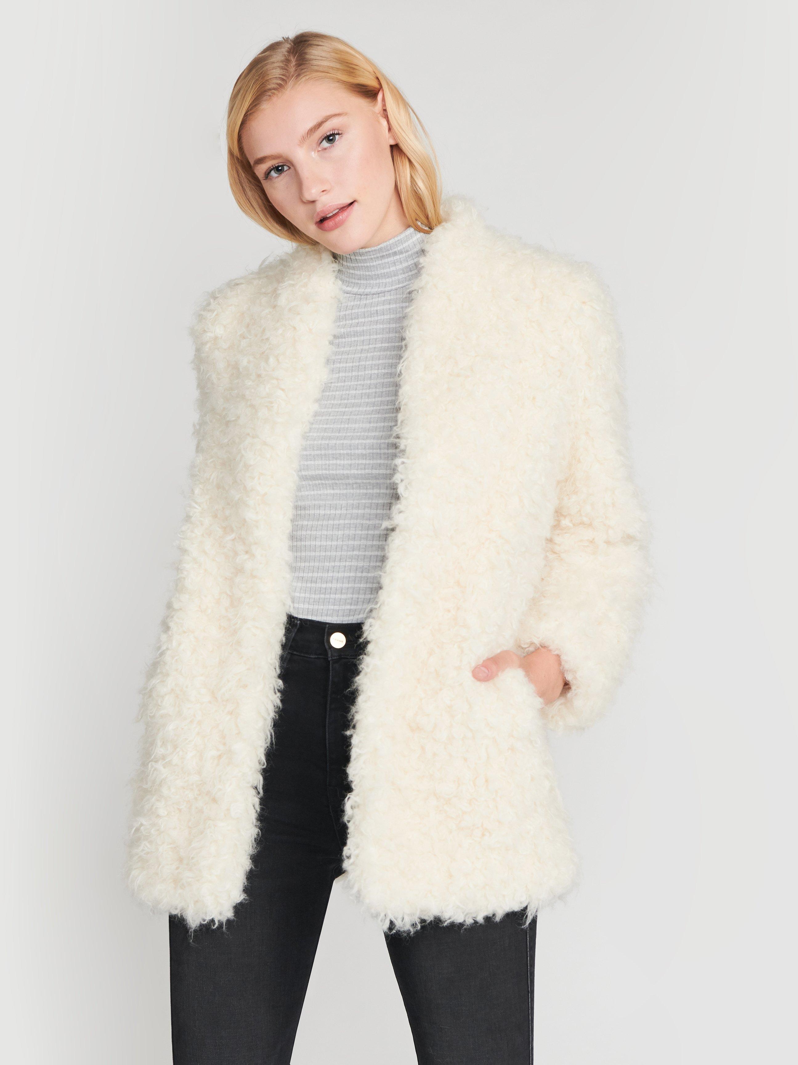 frame faux fur coat