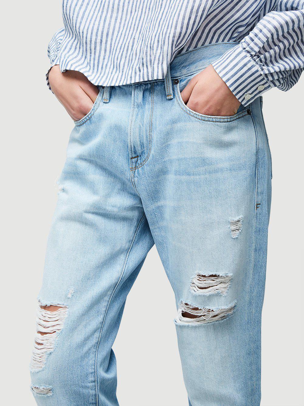 FRAME Denim Le Stevie Crop in Blue | Lyst
