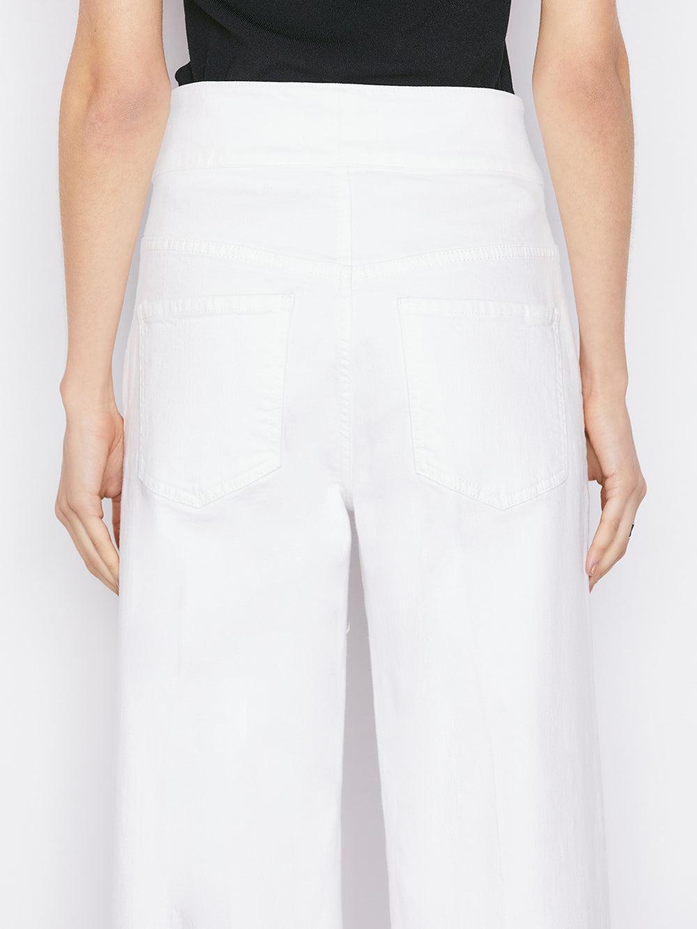 FRAME Le Pixie Hardy Wide Leg in White | Lyst