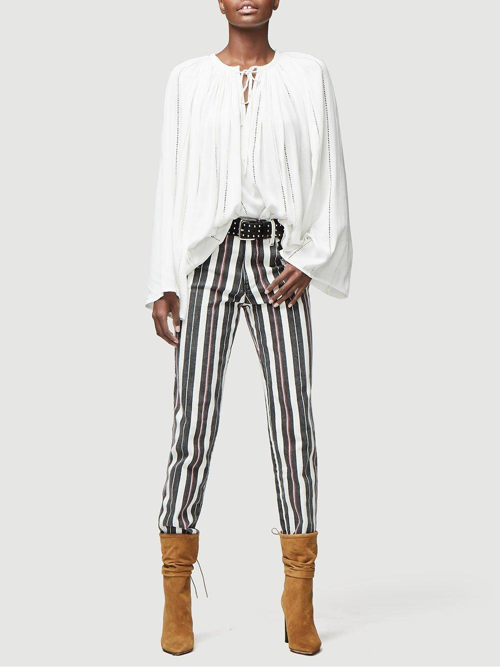 frame le sylvie band stripe jeans