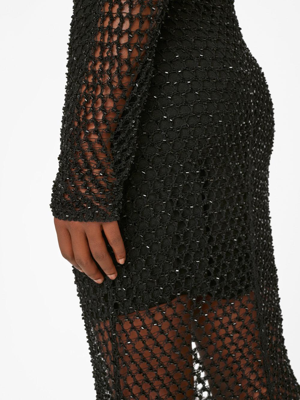 FRAME Beaded Crochet Dress in White Lyst