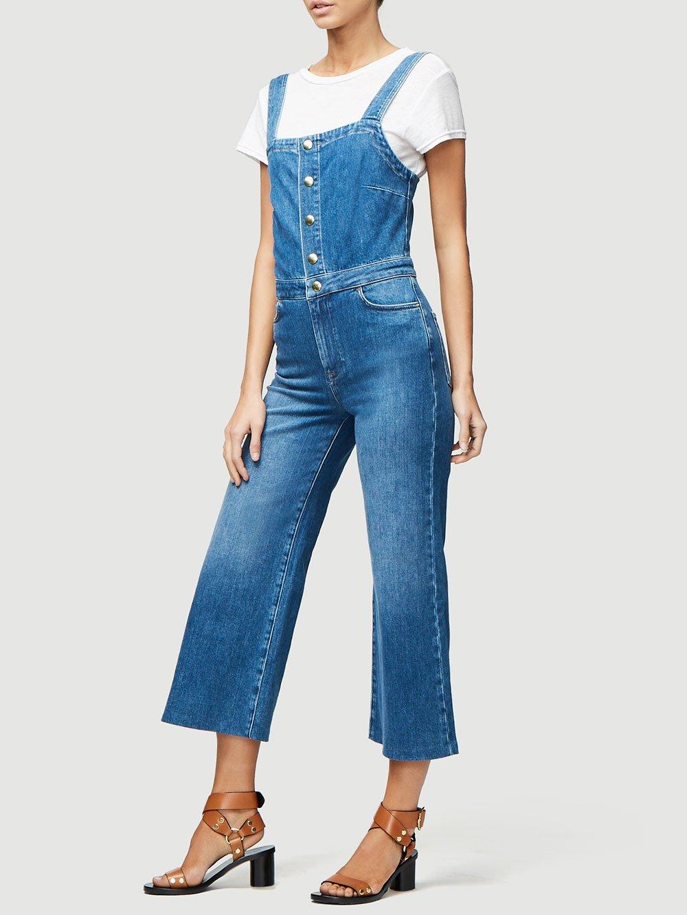 FRAME Claire Denim Jumpsuit in Blue - Save 38% - Lyst