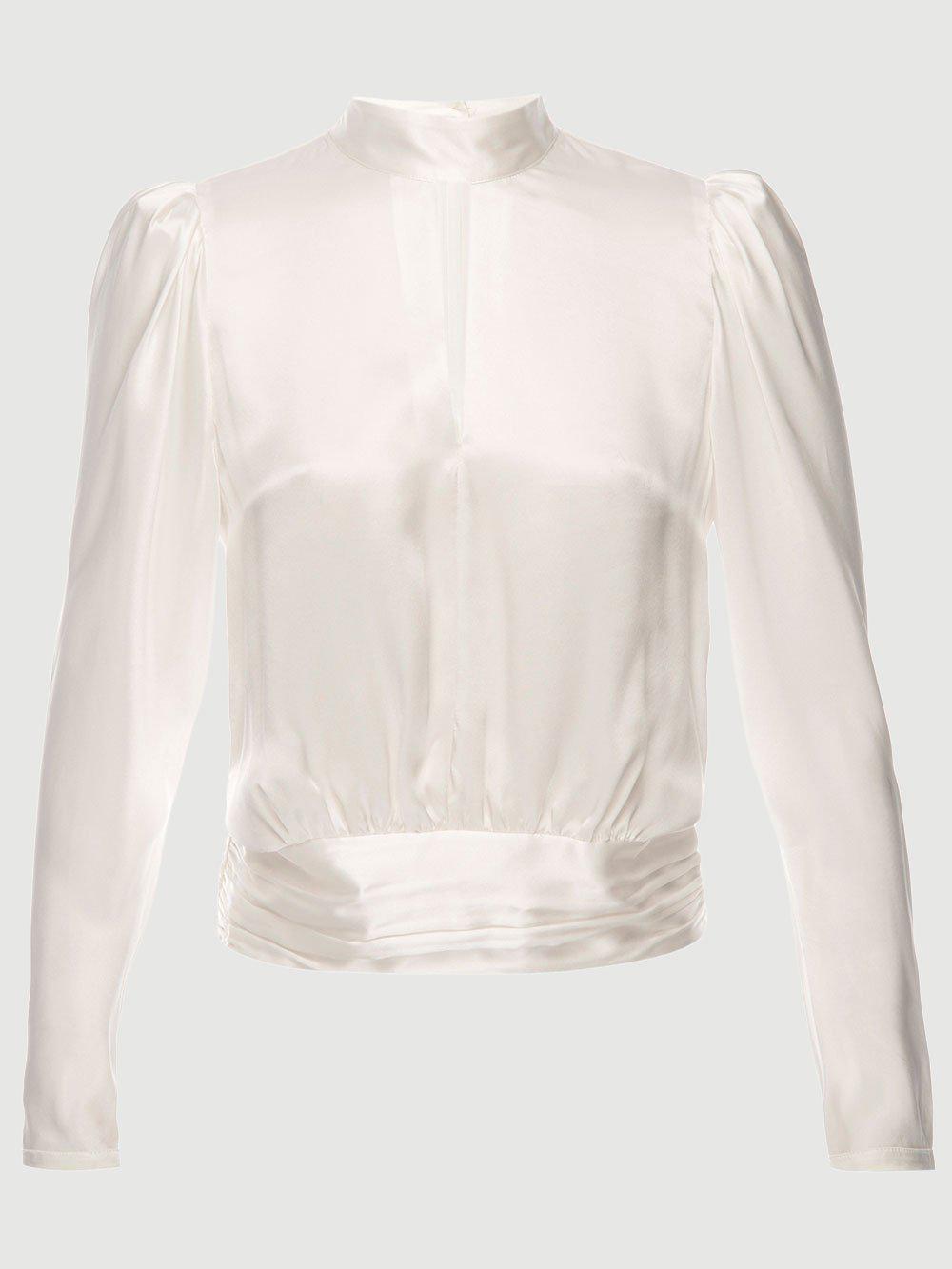 frame satin keyhole top
