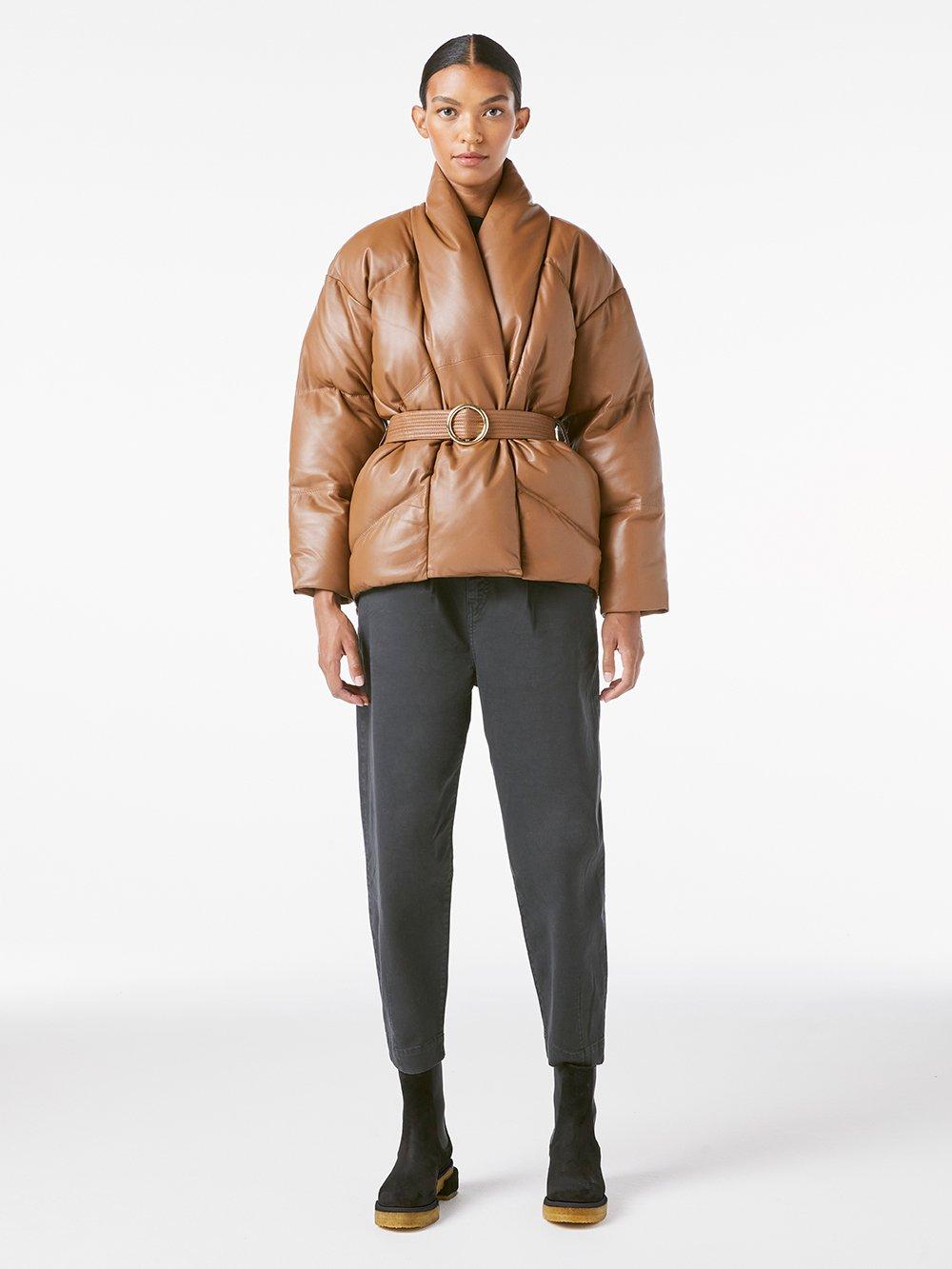 wrap puffer jacket