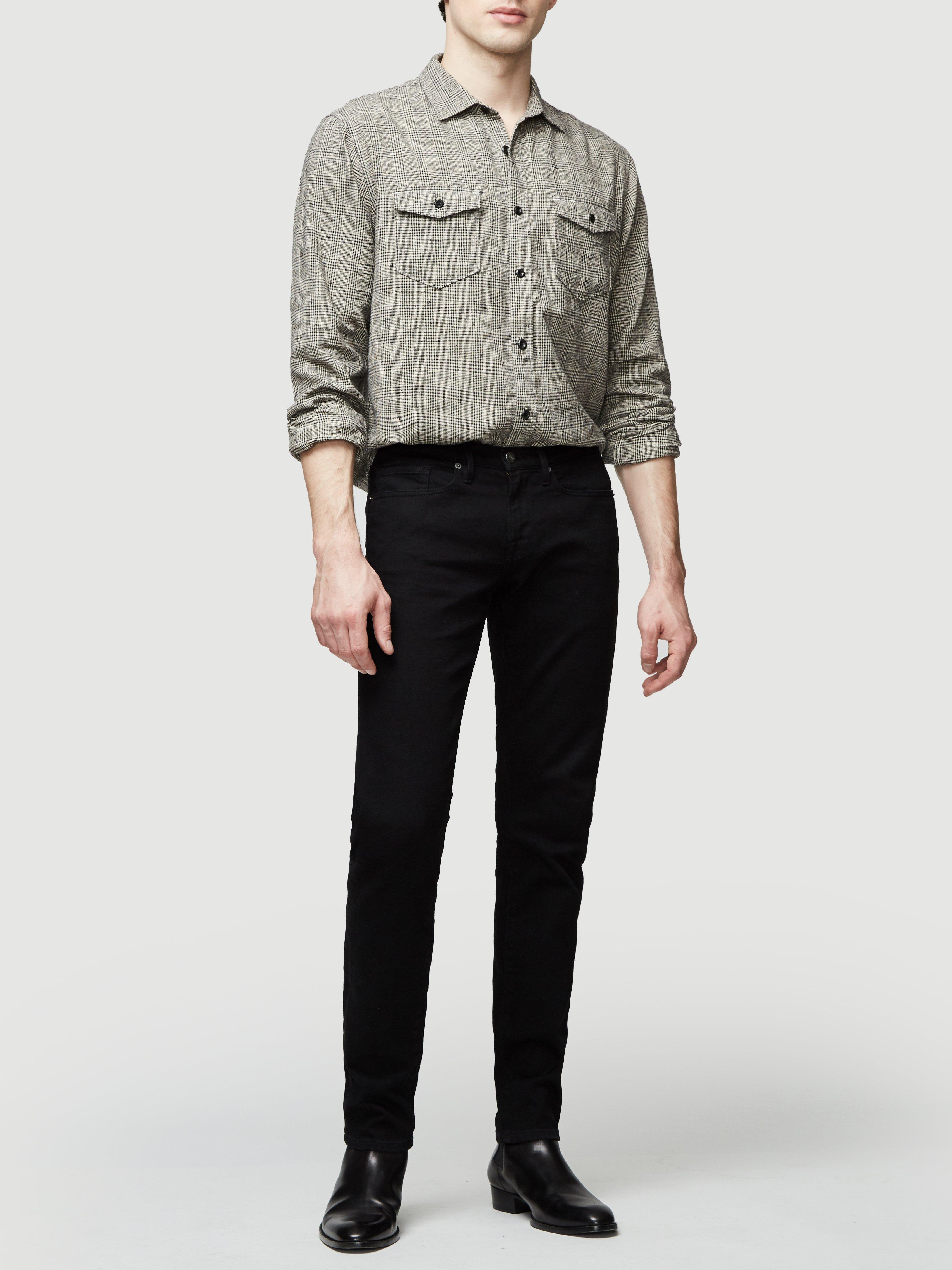 FRAME Cotton Long Sleeve Double Flap Pocket Shirt for Men Lyst