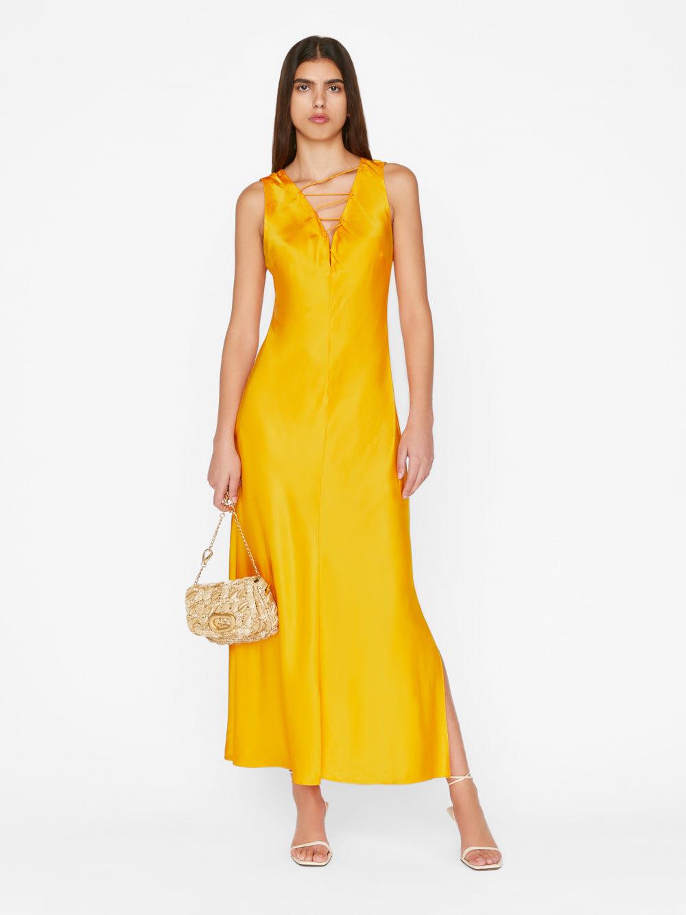 Topshop satin top chain maxi dress