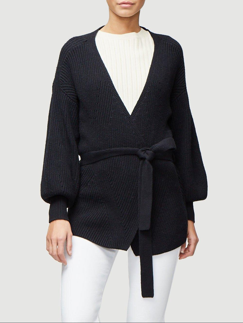 chunky wrap sweater