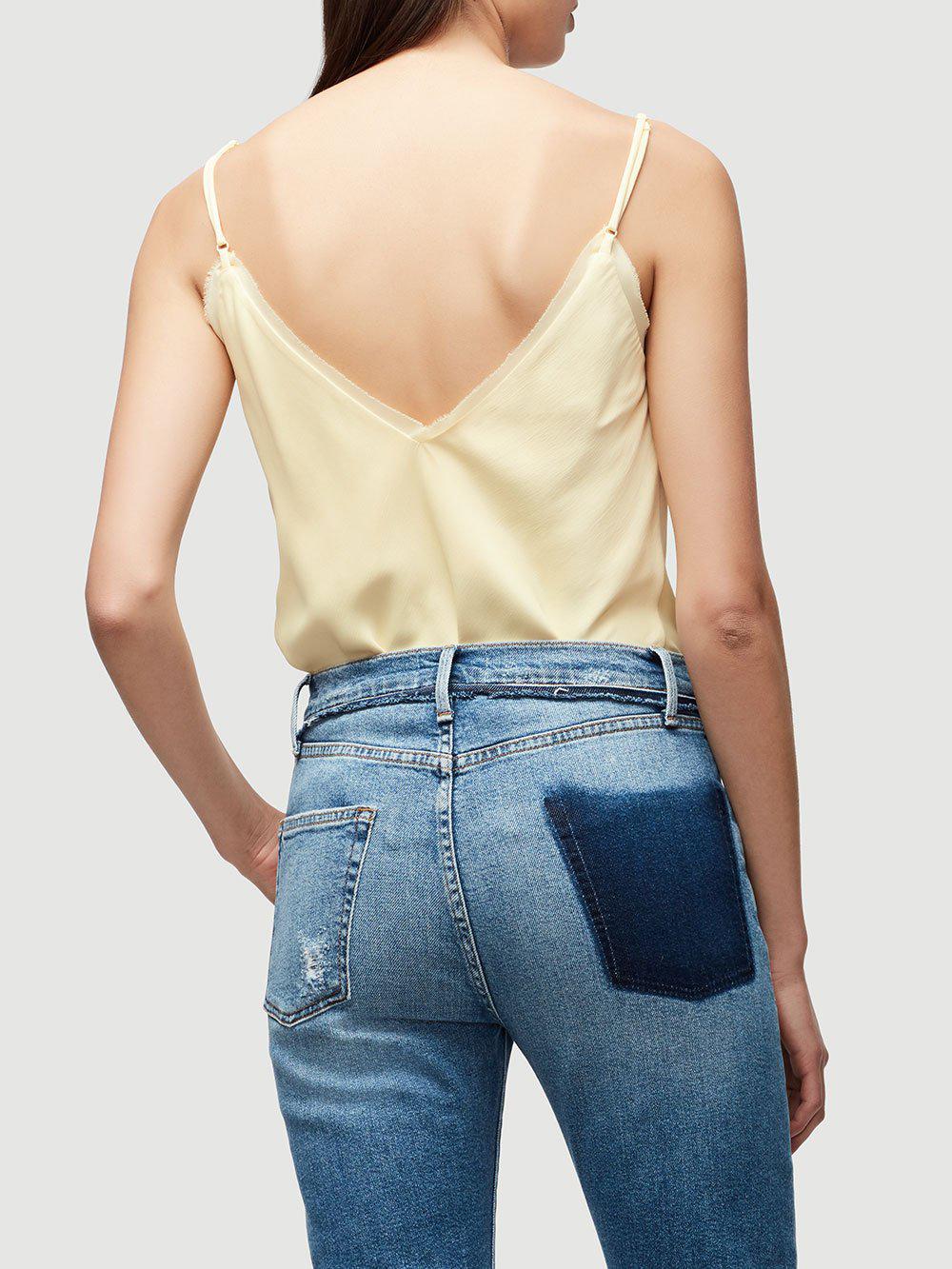 frame satin lounge tank