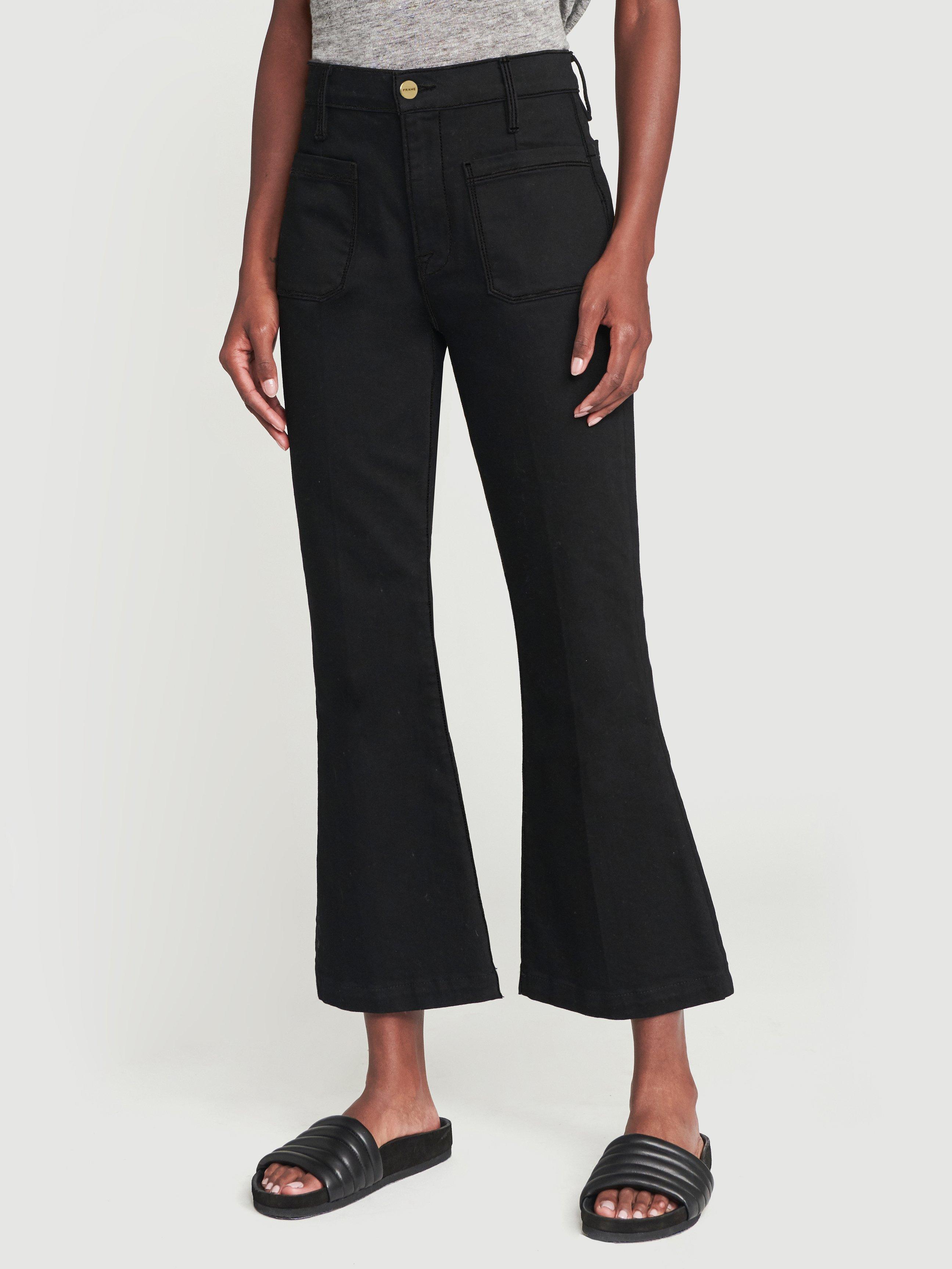 FRAME Suede Le Bardot Crop Flare in 