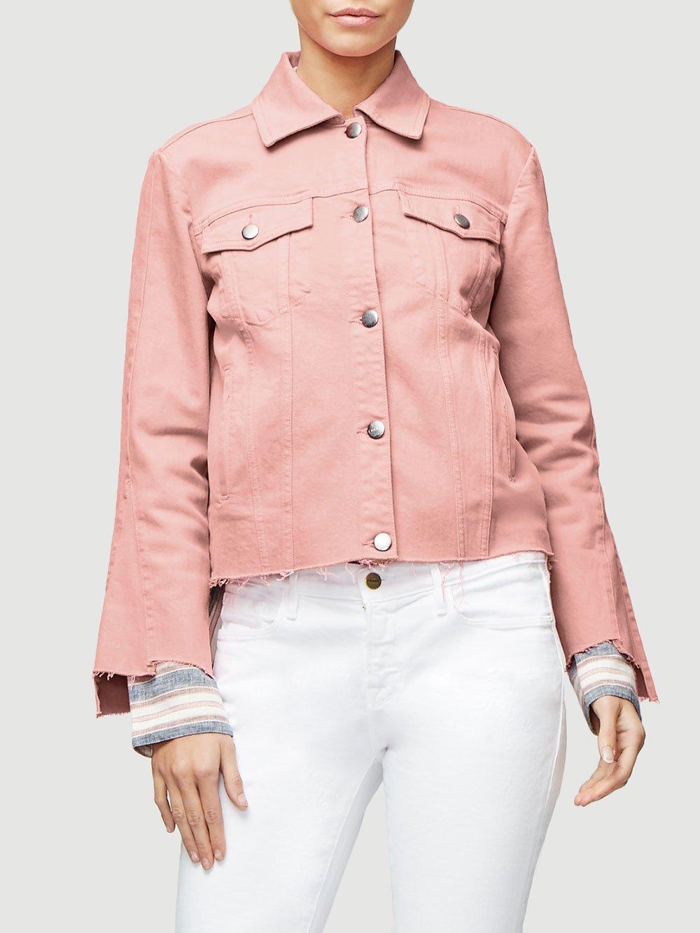 dusty rose denim jacket