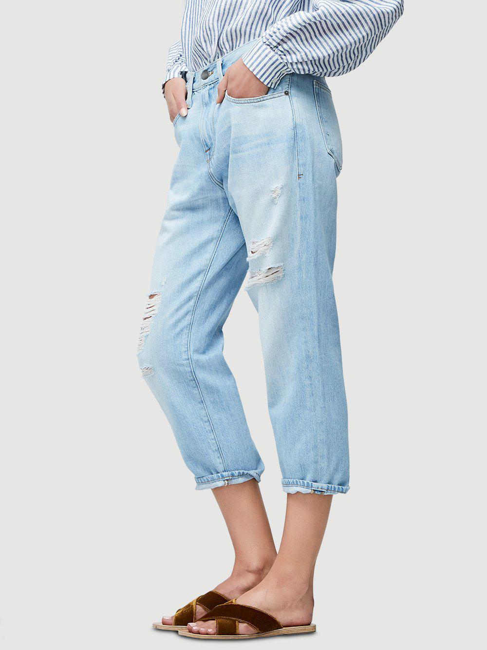 FRAME Denim Le Stevie Crop in Blue | Lyst