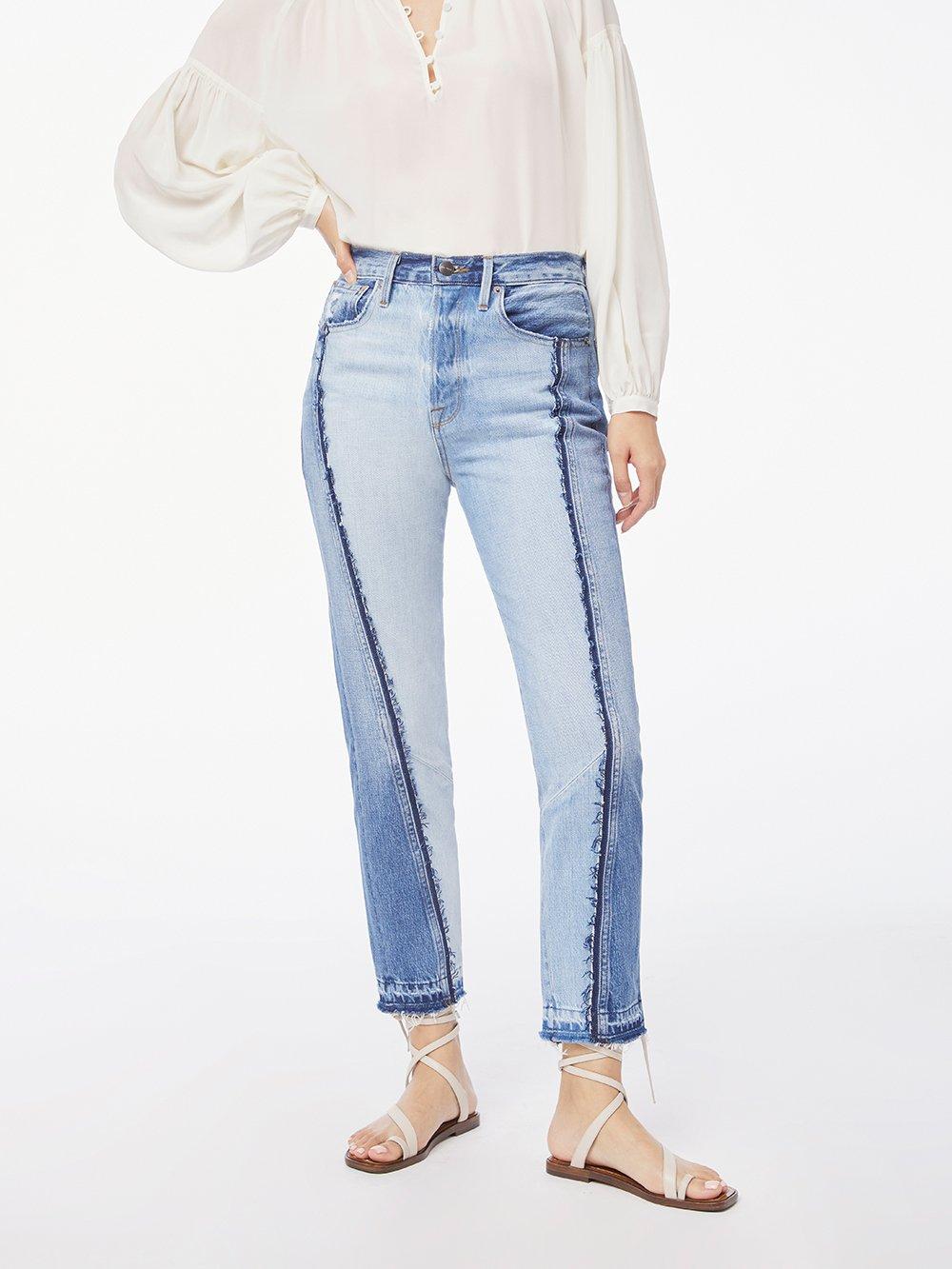 FRAME Le Mix Repair Jean in Blue | Lyst