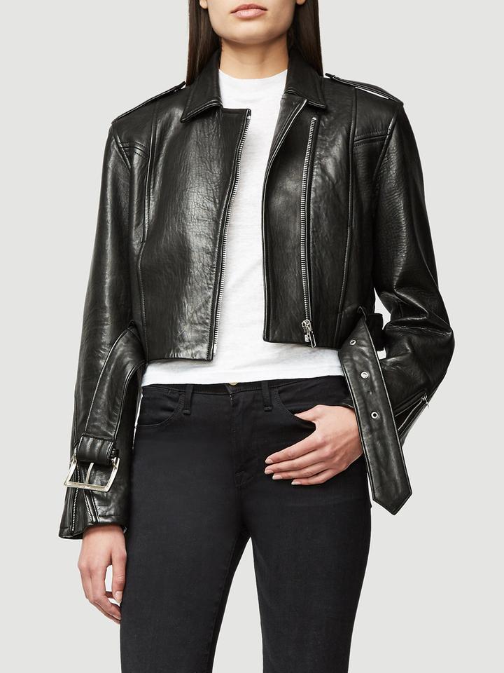 Cropped Leather Moto Jacket | escapeauthority.com