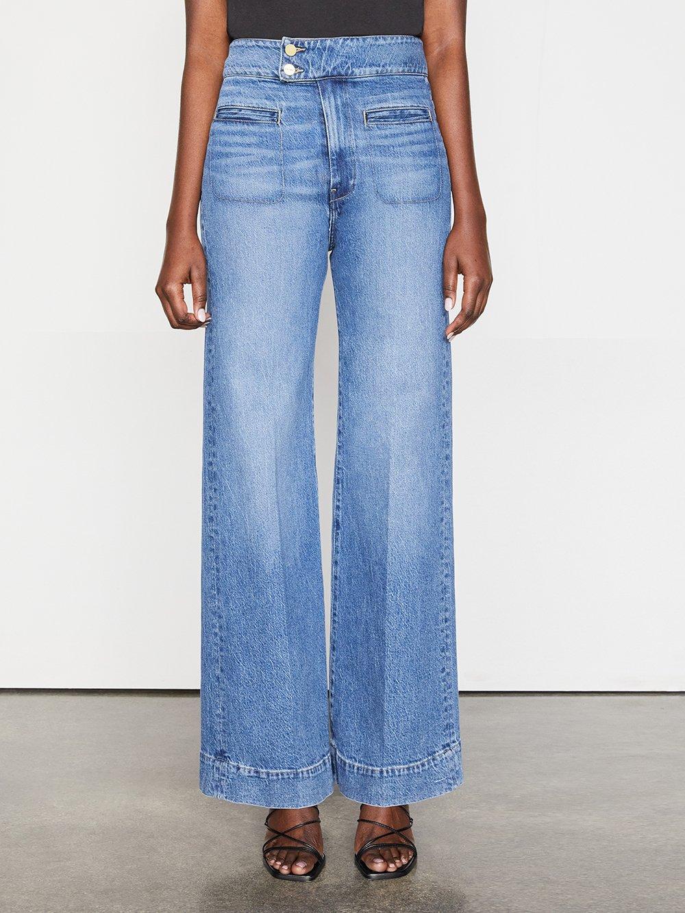 FRAME Le Hardy Wide Leg in Blue | Lyst 
