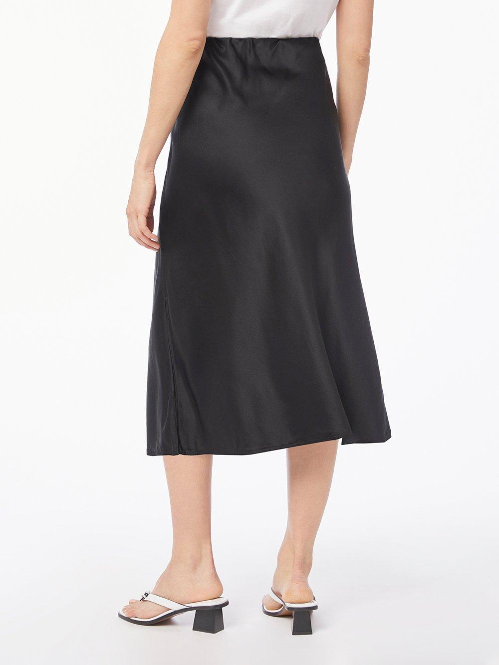 black silk bias skirt