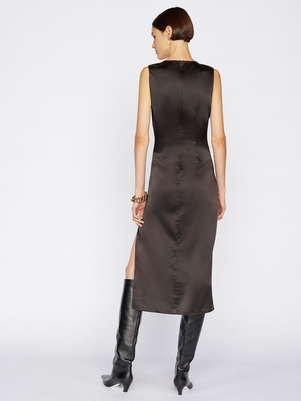 FRAME Cinch Front U neck Dress Lyst