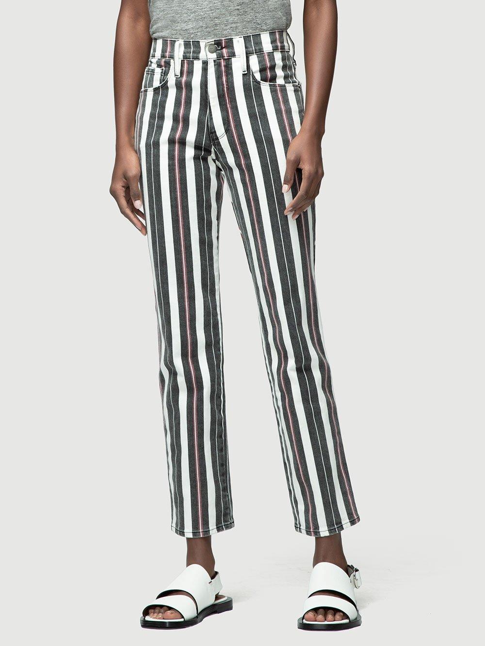 frame le sylvie band stripe jeans