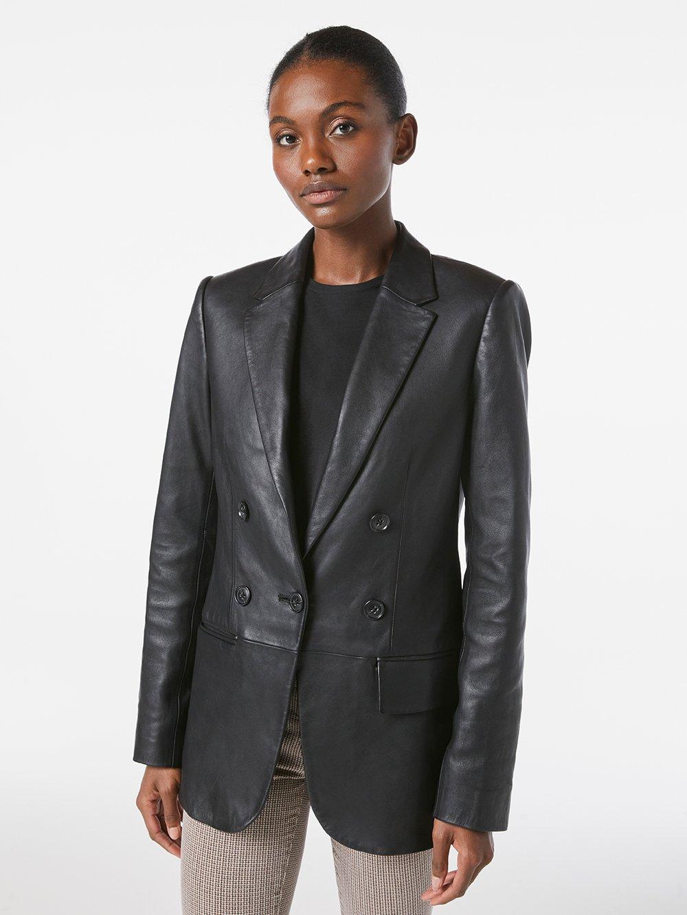 FRAME 70s Leather Jacket in Black - Lyst