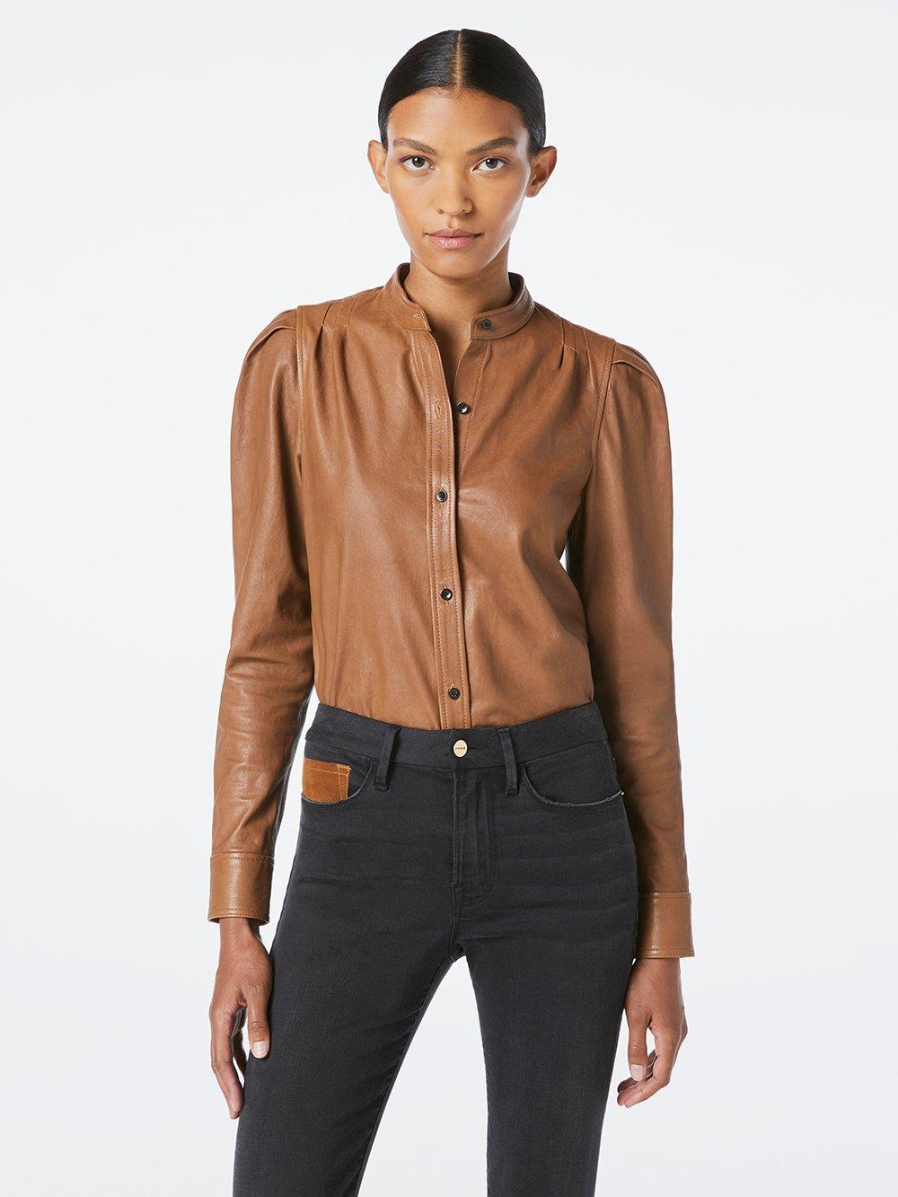 FRAME Charlie Leather Top | Lyst Canada
