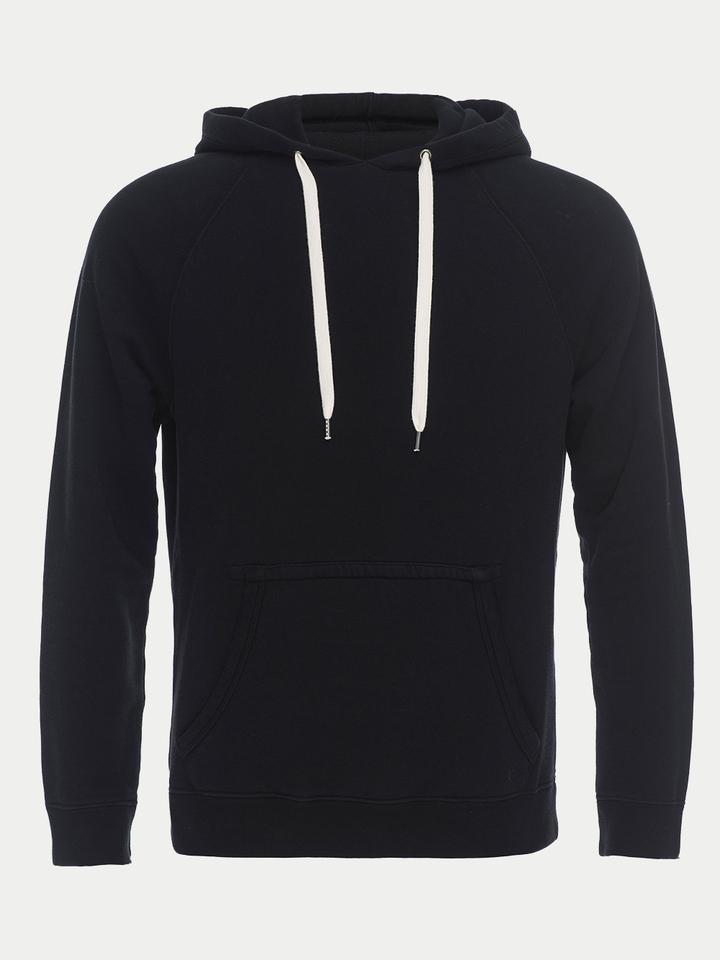 FRAME Cotton French Terry Pullover Hoodie in Black for Men - Lyst