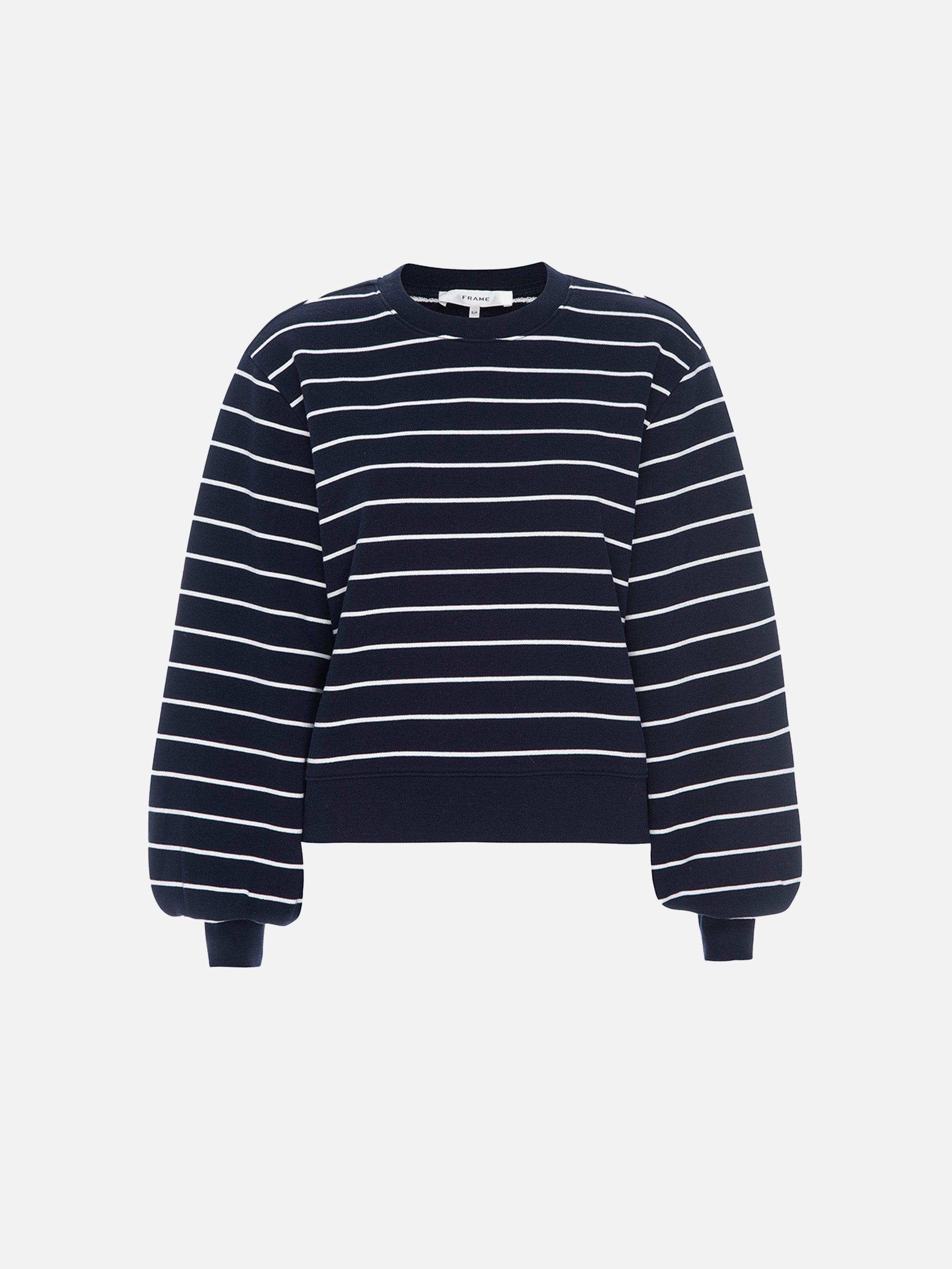 FRAME Blouson Sleeve Sweatshirt in Blue Lyst UK