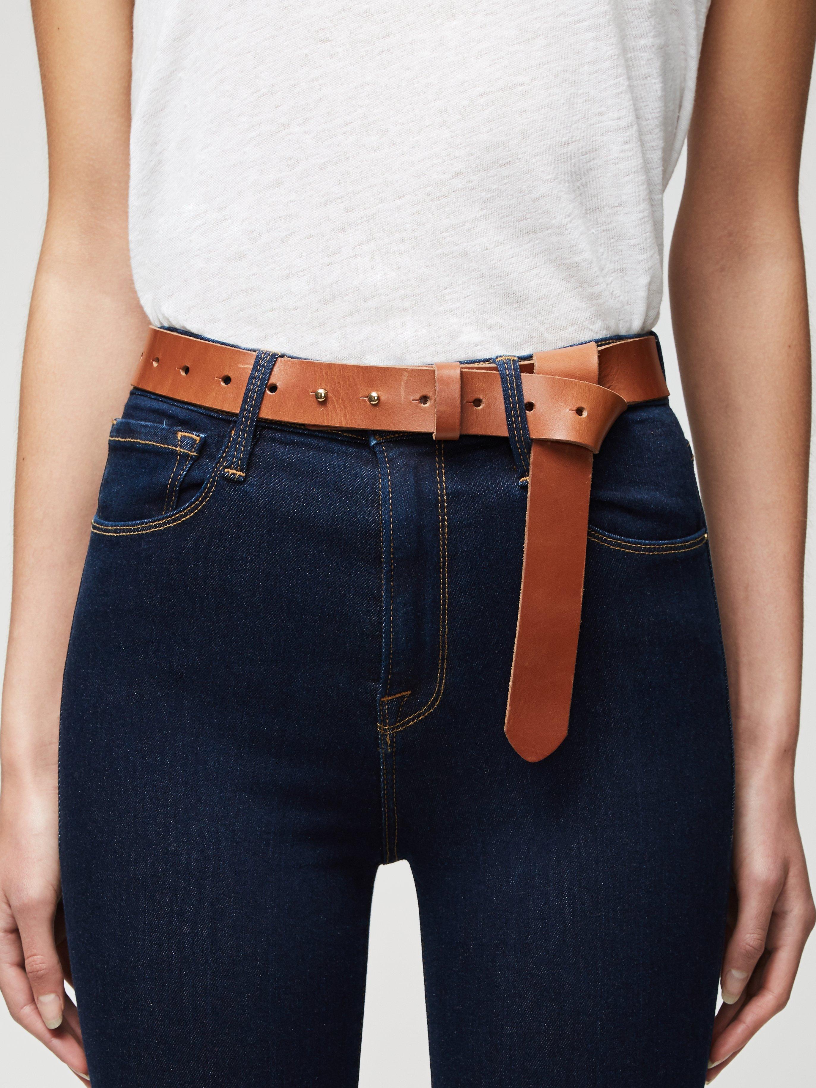 long leather belt