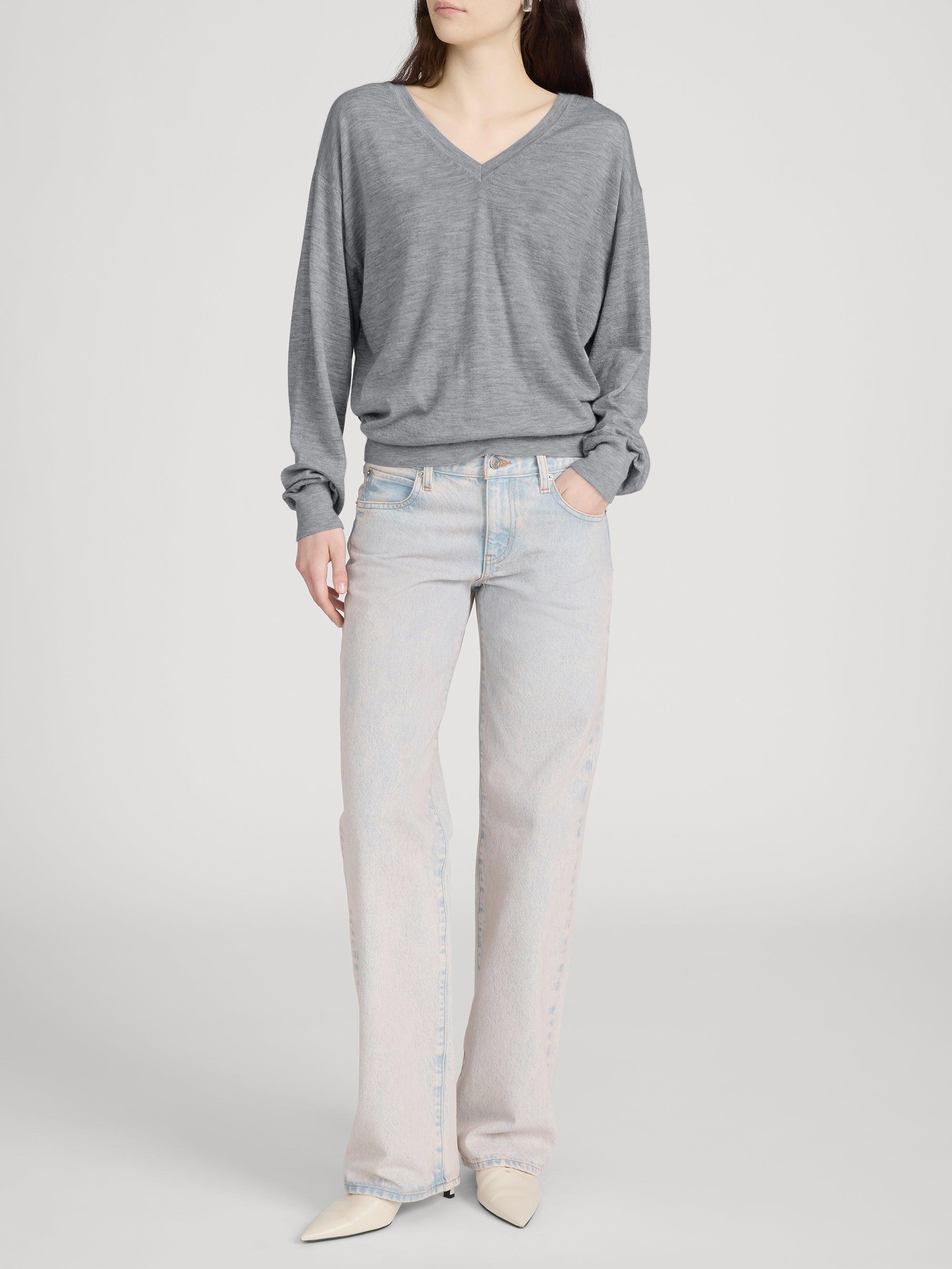 DEUXIEME CLASSE - sale! Deuxieme class FRAME V NECK KNIT◆ FRAME The Cashmere V Neck Sweater in Gray | Lyst