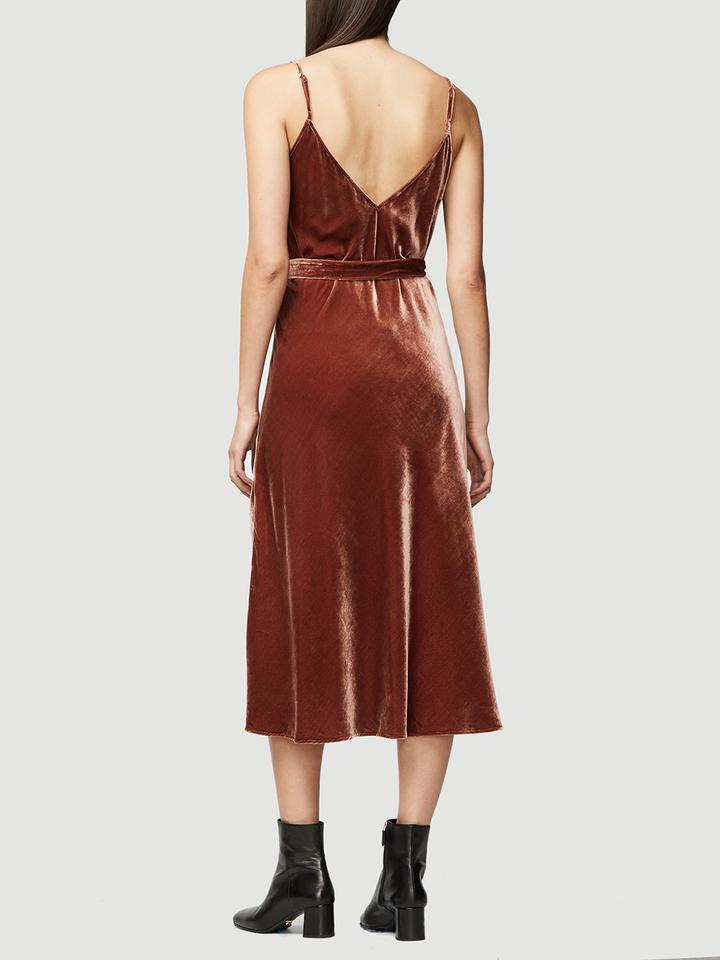 frame velvet slip dress