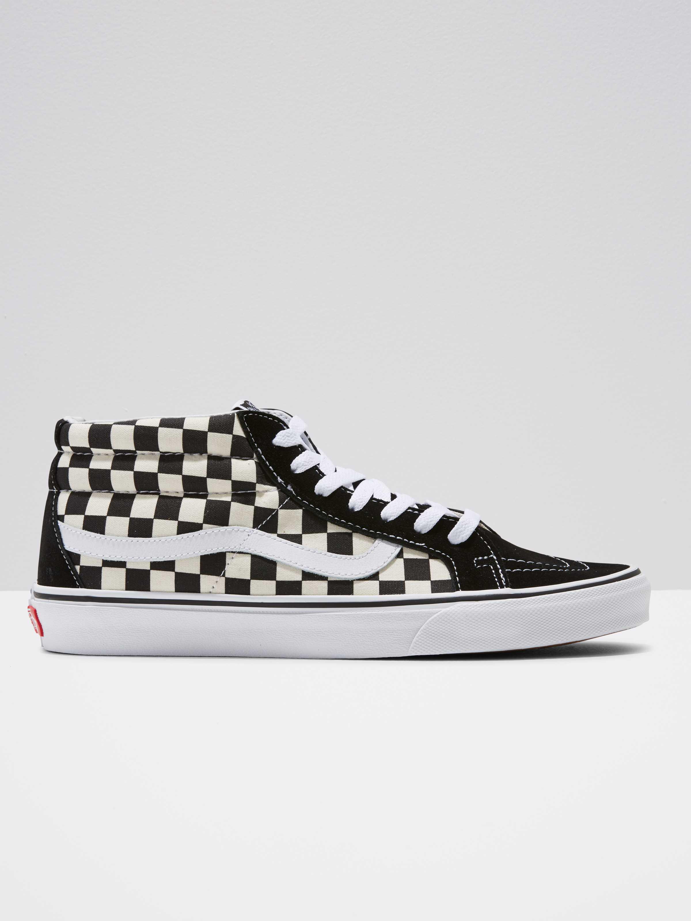 vans sk8 mid checkerboard