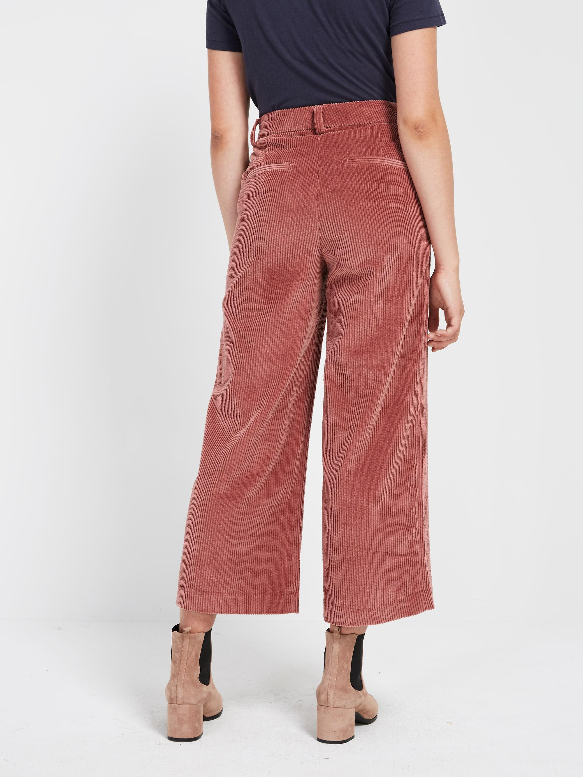 corduroy wide leg cropped pants