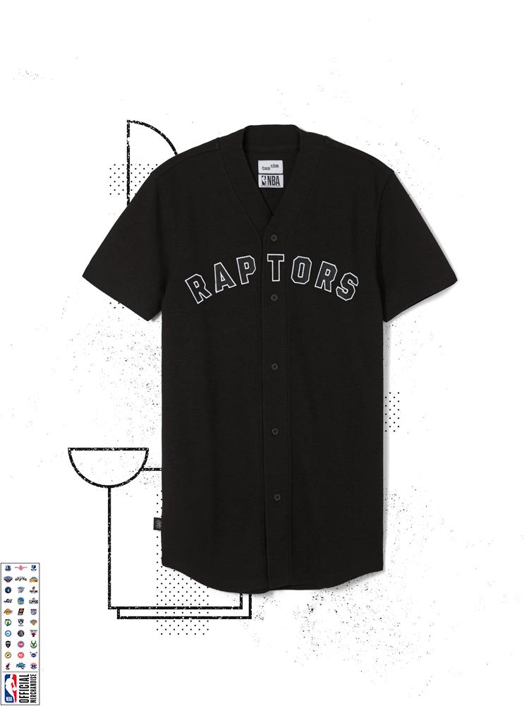 raptors button up jersey