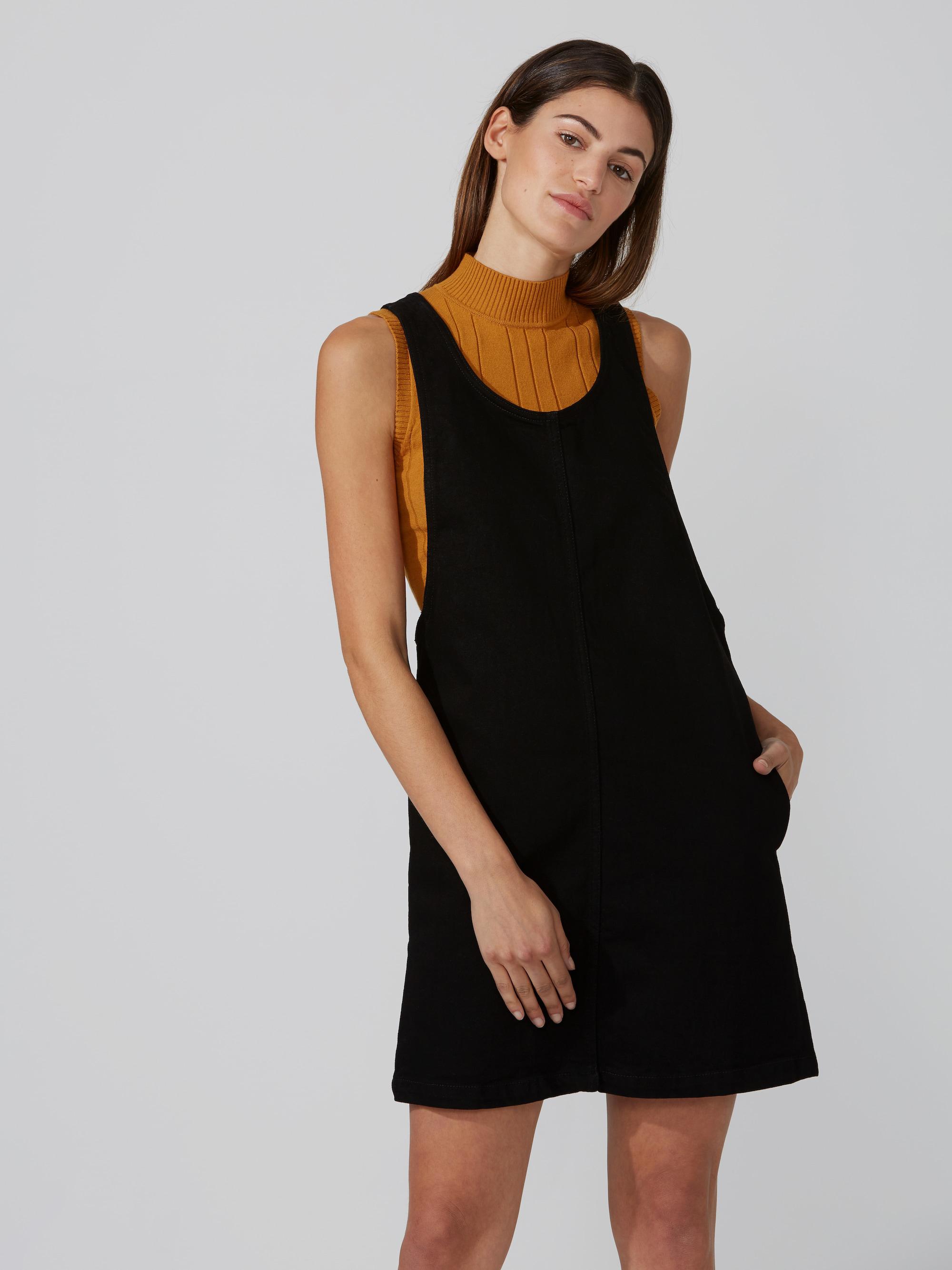 Frank And Oak Denim Pinafore Dress In 