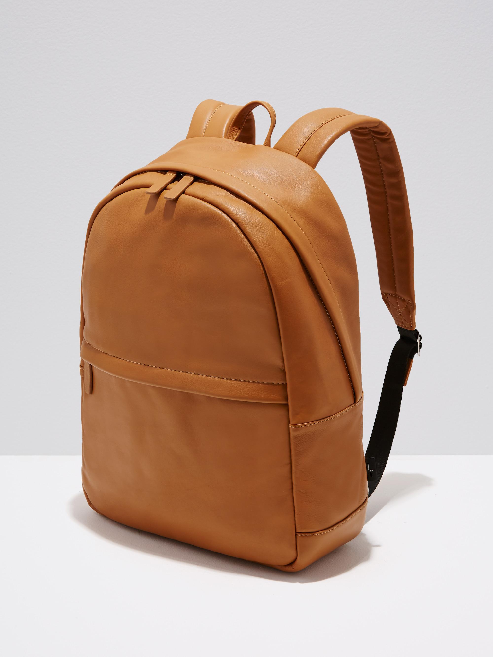 Frank And Oak The Boulevard Leather Backpack In Natural for Men - Lyst