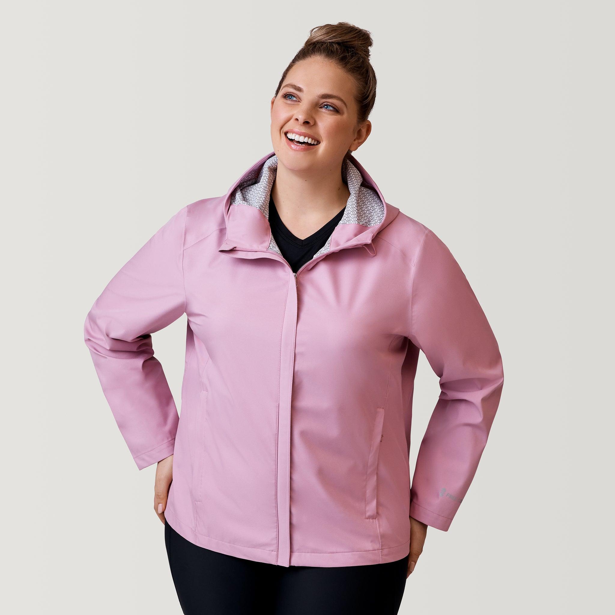 plus size packable rain jacket