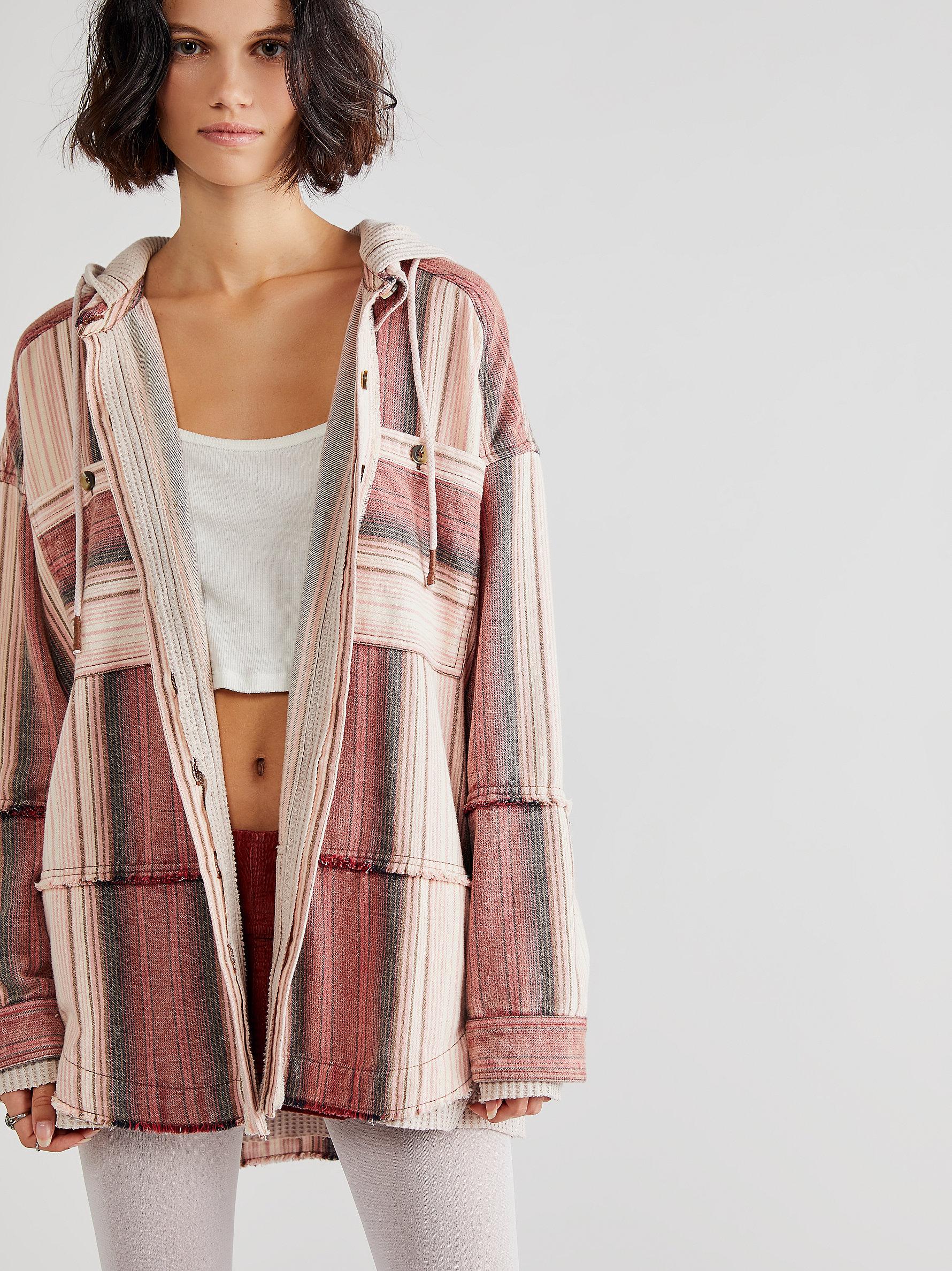 Free People We The Free Calico Basin Plaid Buttondown in Pink | Lyst