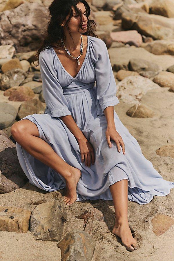fitted lace wedding dress Free People Womens Printed Dixie Maxi Vintage Indigo Combo S at Amazon  Women's Clothing store