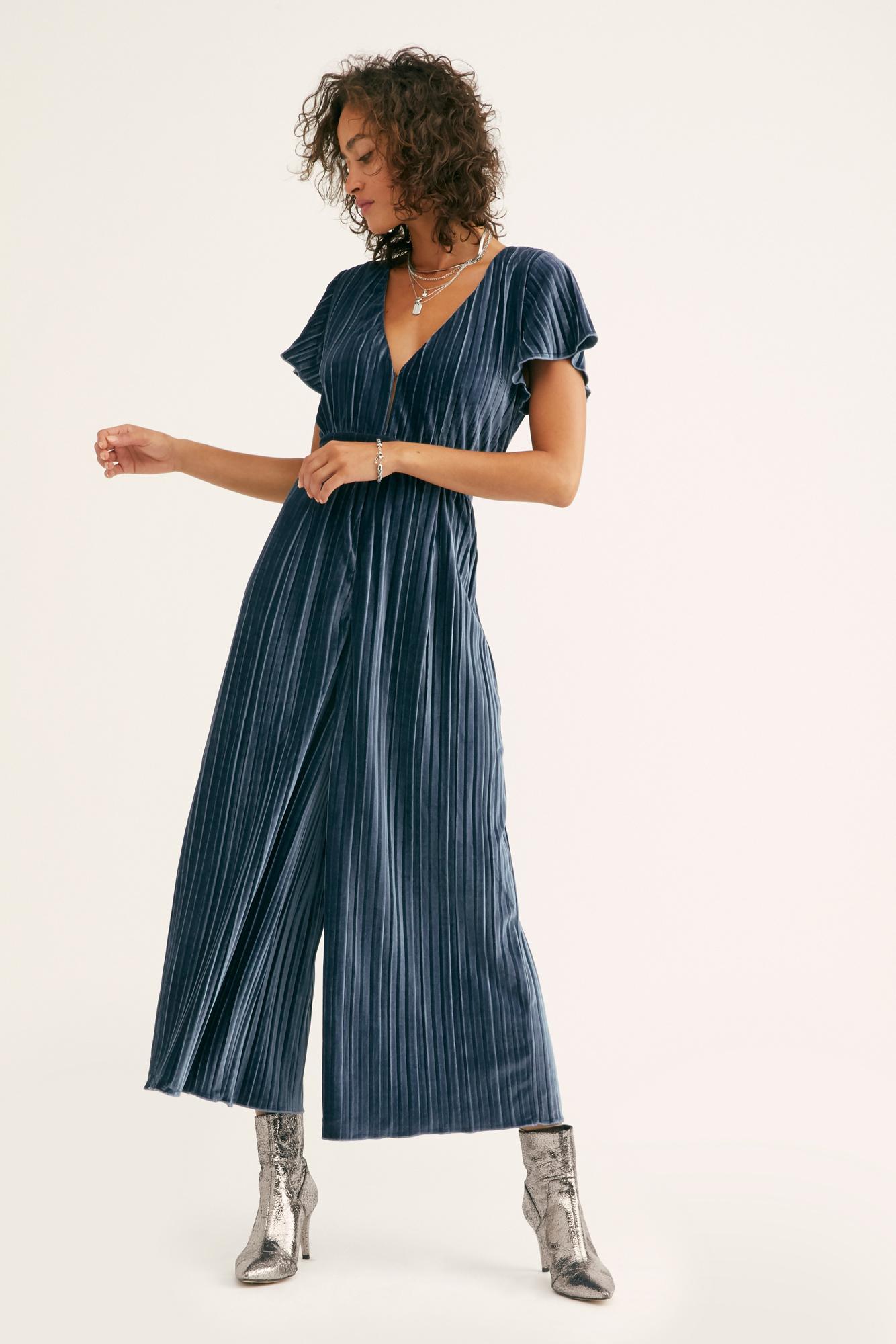 minkpink velvet jumpsuit
