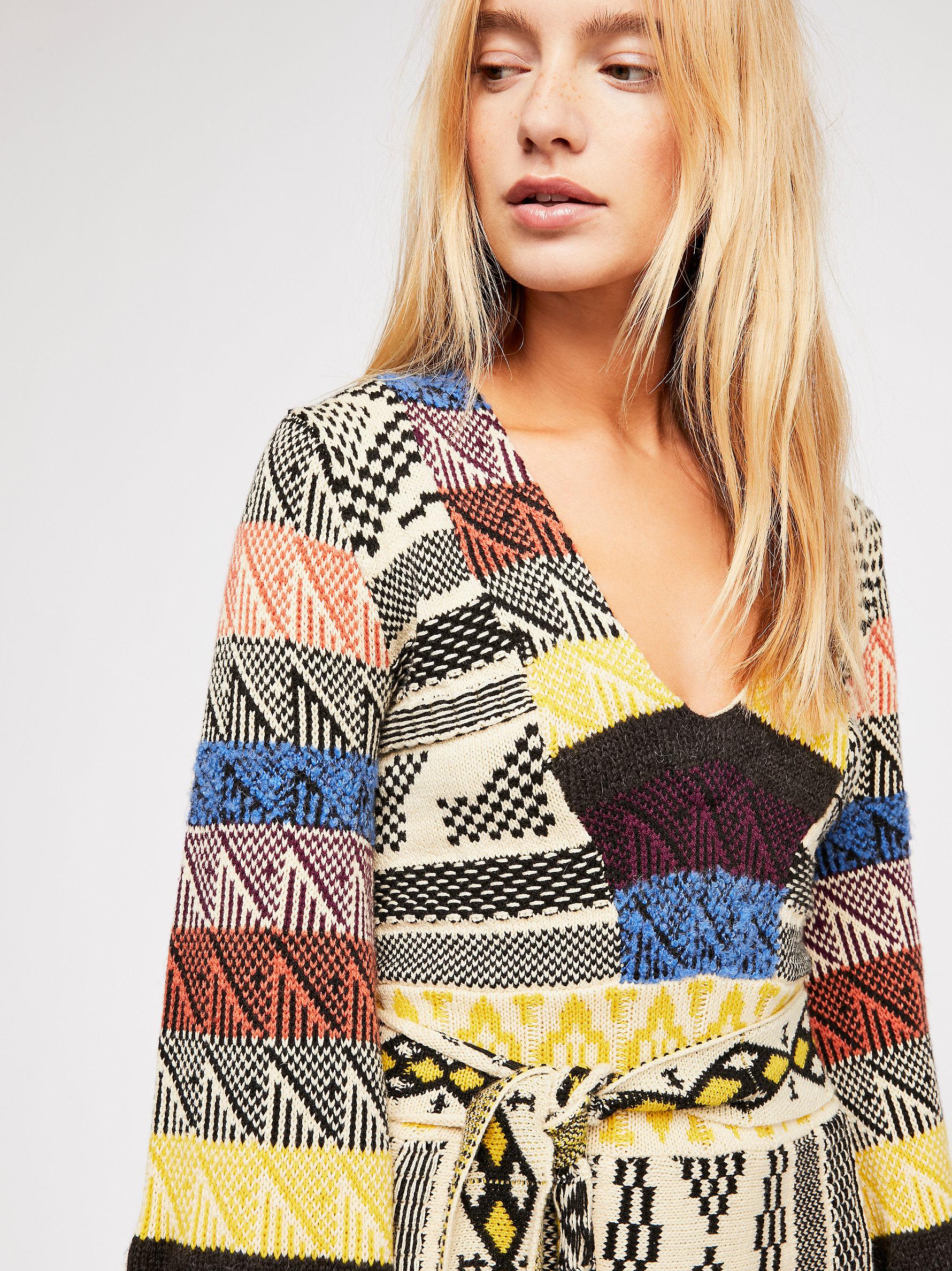 free people patchwork sweater dress