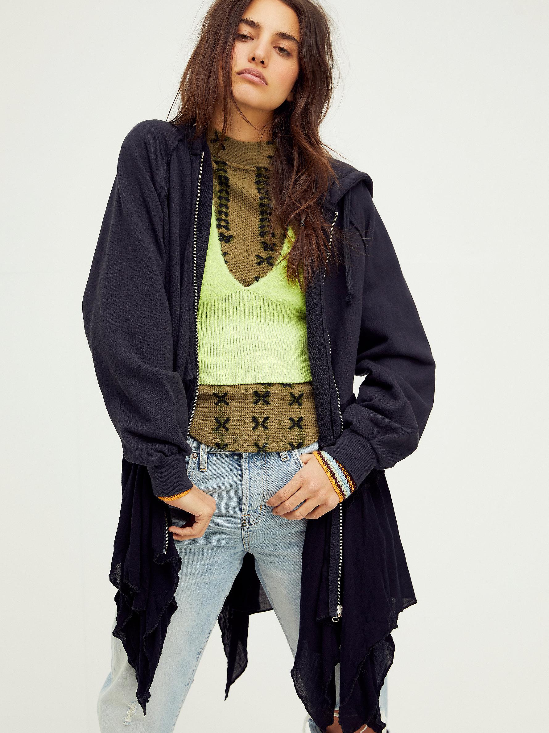 Free People Moon Dust Cardi in Black | Lyst