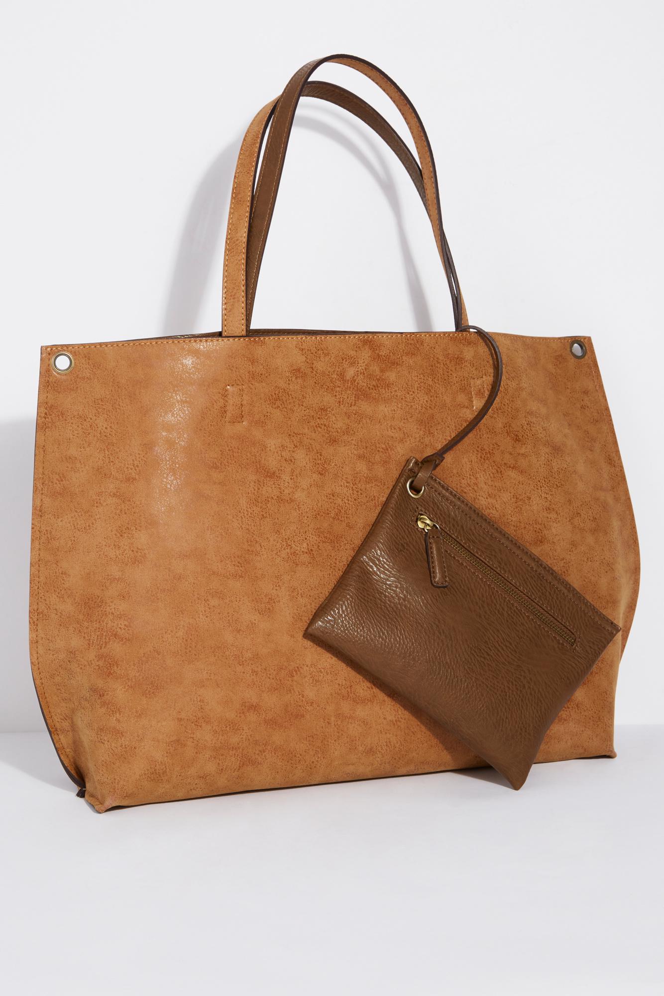 Free People Slouchy Vegan Tote in Brown Lyst