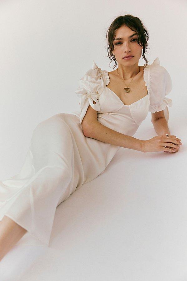 Selkie The Poet Slip Dress in White | Lyst