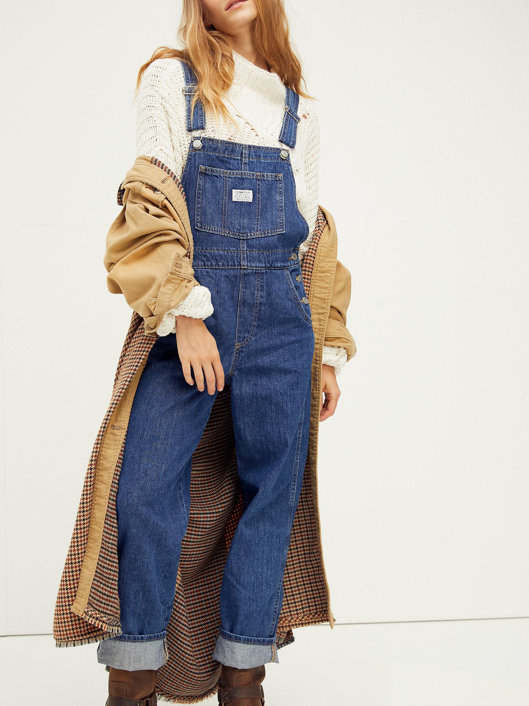 Free People Levi's Vintage Overalls in Blue | Lyst