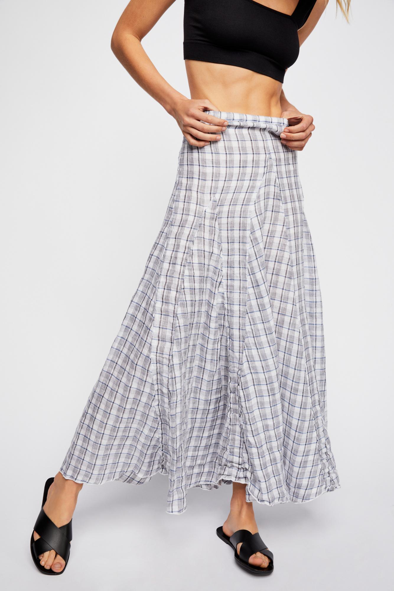 skrige muggen Personligt Free People Lily Linen Maxi Skirt By Cp Shades in Blue | Lyst