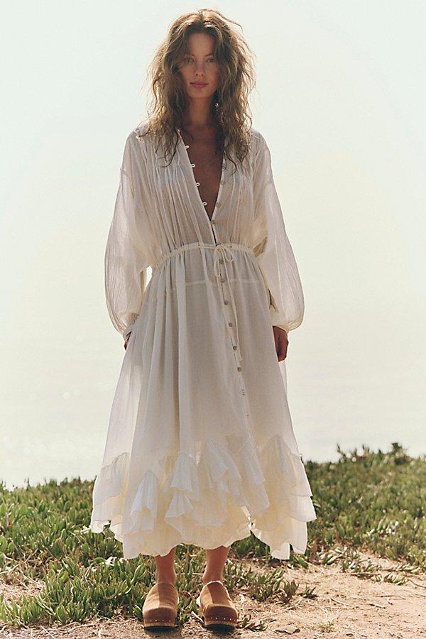 knee length dresses for ladies FREE PEOPLE Adriel Midi Dress