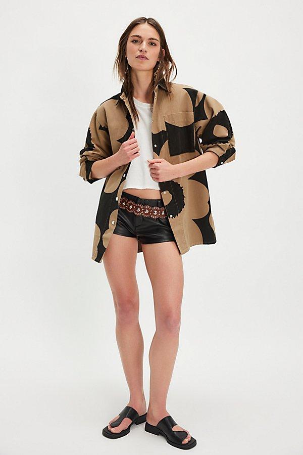 Marimekko Abstraktio Unikko Shirt in Black | Lyst