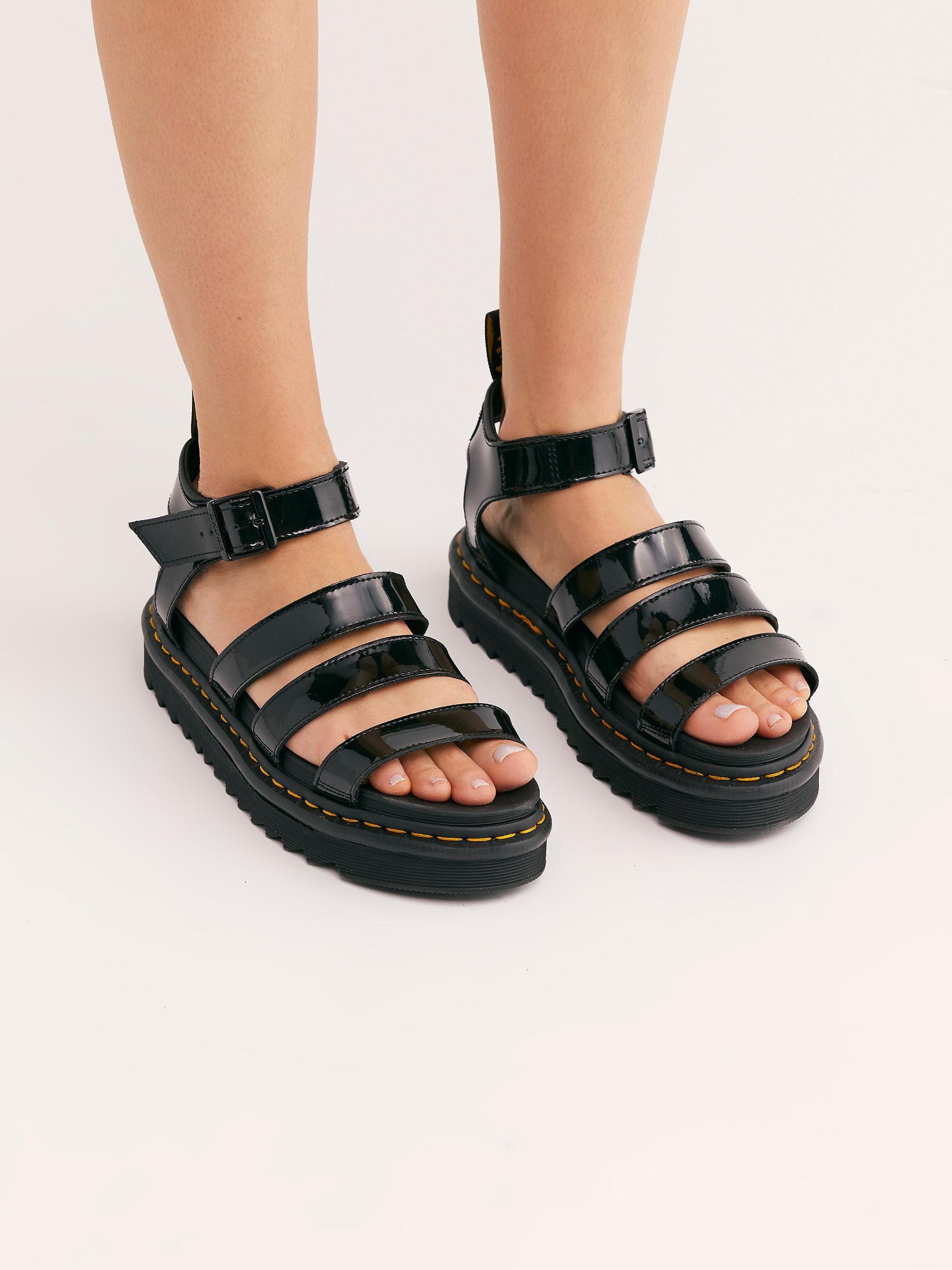black dr marten blaire sandals