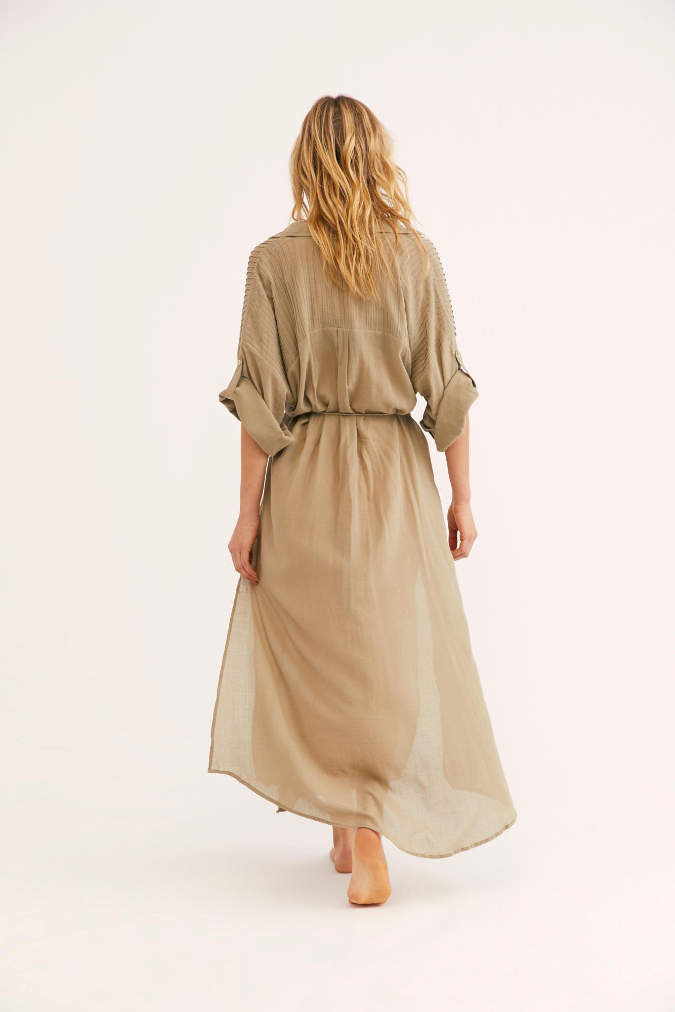 spell linda shirt dress khaki